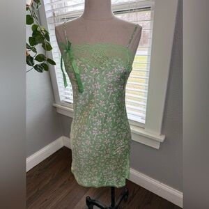 Y2K Victoria's Secret Angels Satin Slip Dress Size XS Lace Trim